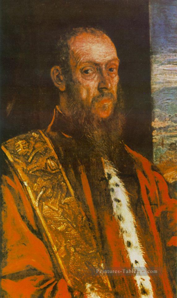 Portrait de Vincenzo Morosini italien Renaissance Tintoretto Peintures à l'huile